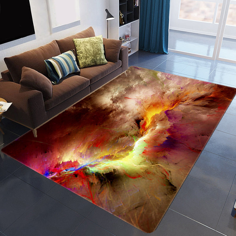 Magnificent 3D Evening Clouds Rug Multi Color Modern Rug Synthetics Washable Stain Resistant Non-Slip Backing Rug for Living Room Pink-Green Clearhalo 'Area Rug' 'Rug' 2183633