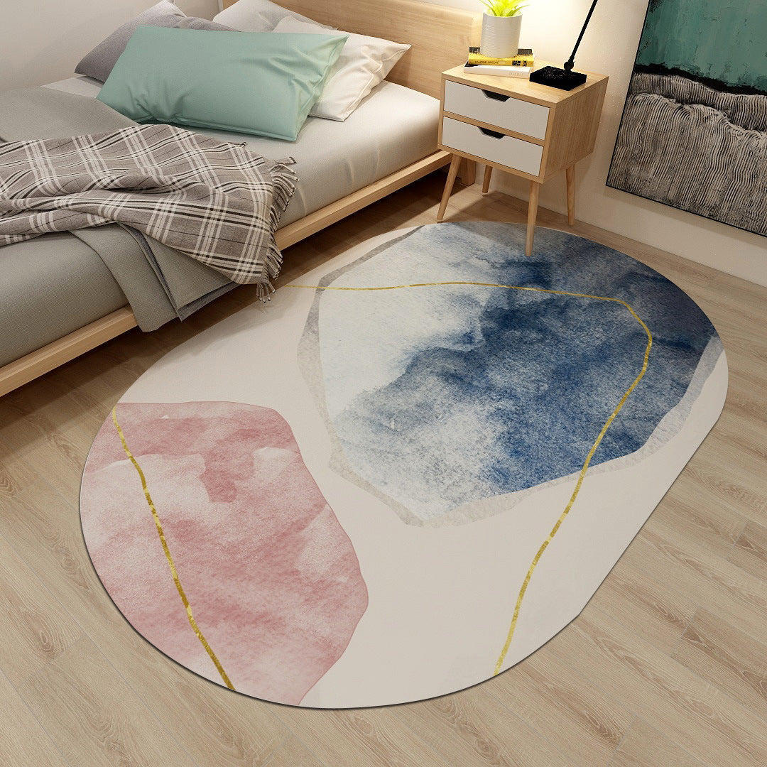 Nordic Bedside Rug Multicolor Abstract Colorblock Rug Polyester Anti-Slip Backing Pet Friendly Washable Indoor Rug Clearhalo 'Area Rug' 'Modern' 'Rugs' Rug' 2184445