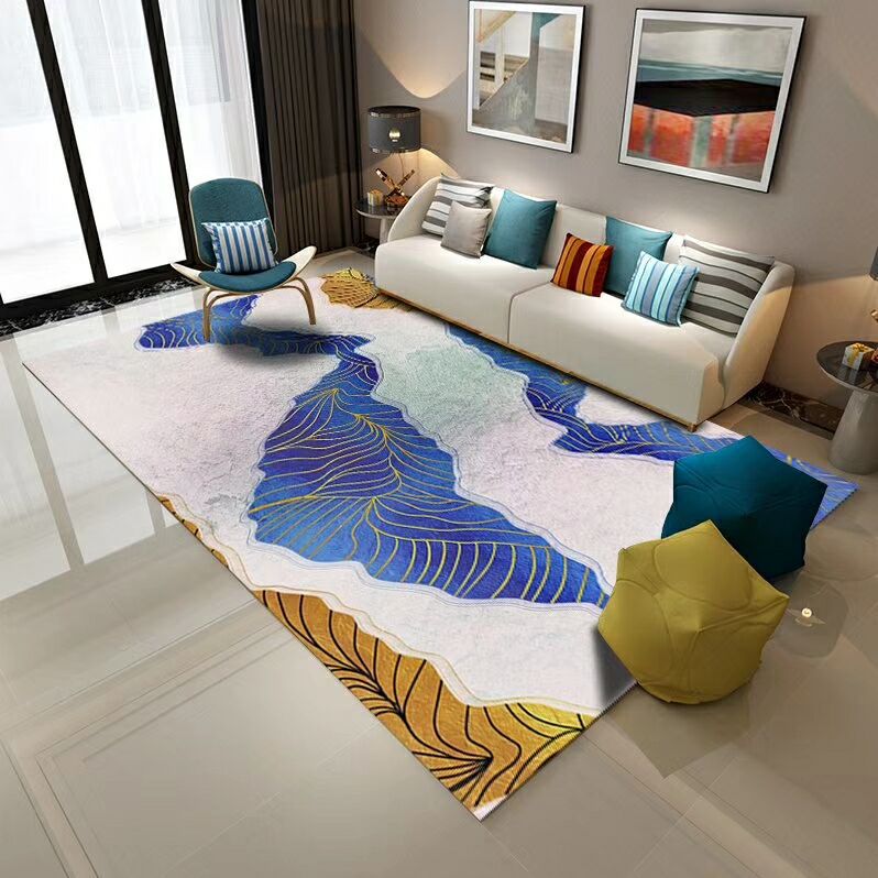 Classy Flowing Watercolor Rug Multi Color Asian Style Rug Polyester Anti-Slip Backing Washable Pet Friendly Rug for Decoration Clearhalo 'Area Rug' 'Rug' 2184659