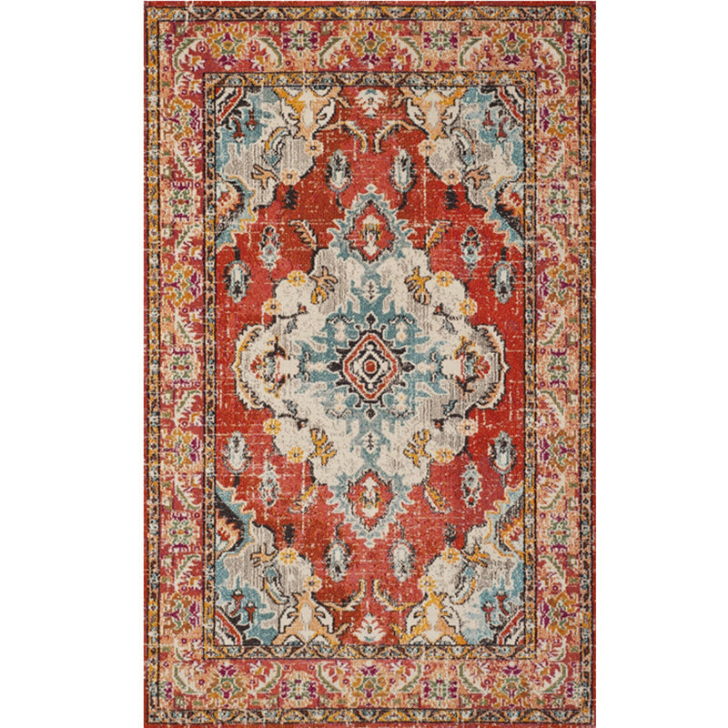 Nostalgia Chamber Area Rug Multi Colored Jacquard Carpet Synthetics Pet Friendly Anti-Slip Backing Machine Washable Rug Clearhalo 'Area Rug' 'Rugs' 'Shabby Chic' Rug' 2184818