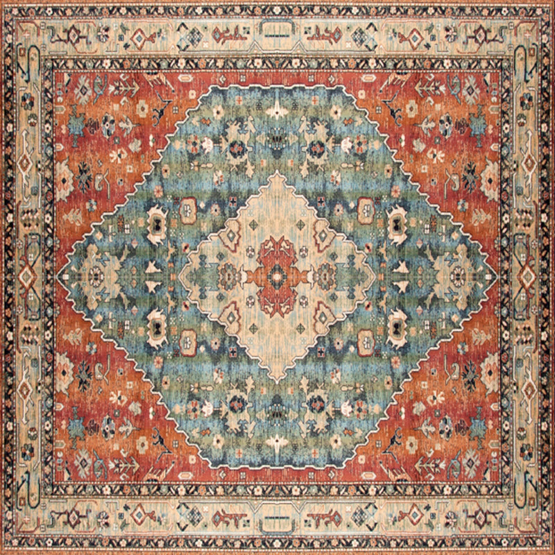 Shabby Chic Floral Area Rug Multi-Color Persian Carpet Polypropylene Anti-Slip Backing Washable Pet Friendly Rug for Foyer Beige Clearhalo 'Area Rug' 'Moroccan' 'Rugs' Rug' 2185185