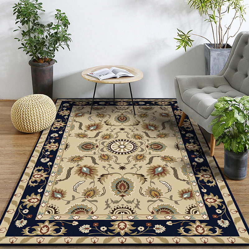 Moroccan Damask Print Rug Multicolor Polypropylene Area Rug Stain Resistant Washable Anti-Slip Backing Rug for Home Decor Clearhalo 'Area Rug' 'Moroccan' 'Rugs' Rug' 2185423