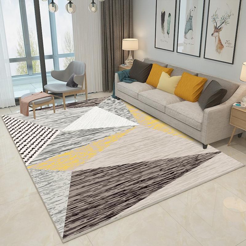 Bold Multi Color Matrix Rug Polyester Modern Area Carpet Non-Slip Pet Friendly Stain Resistant Rug for Living Room Clearhalo 'Area Rug' 'Modern' 'Rugs' Rug' 2185783