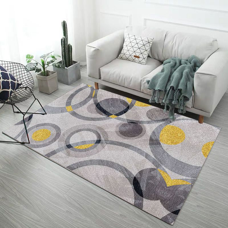 Minimalistic Modern Indoor Rug Multicolor Geometric Rug Non-Slip Stain Resistant Machine Washable Rug for Home Decoration Brown-Khaki Clearhalo 'Area Rug' 'Modern' 'Rugs' Rug' 2185848