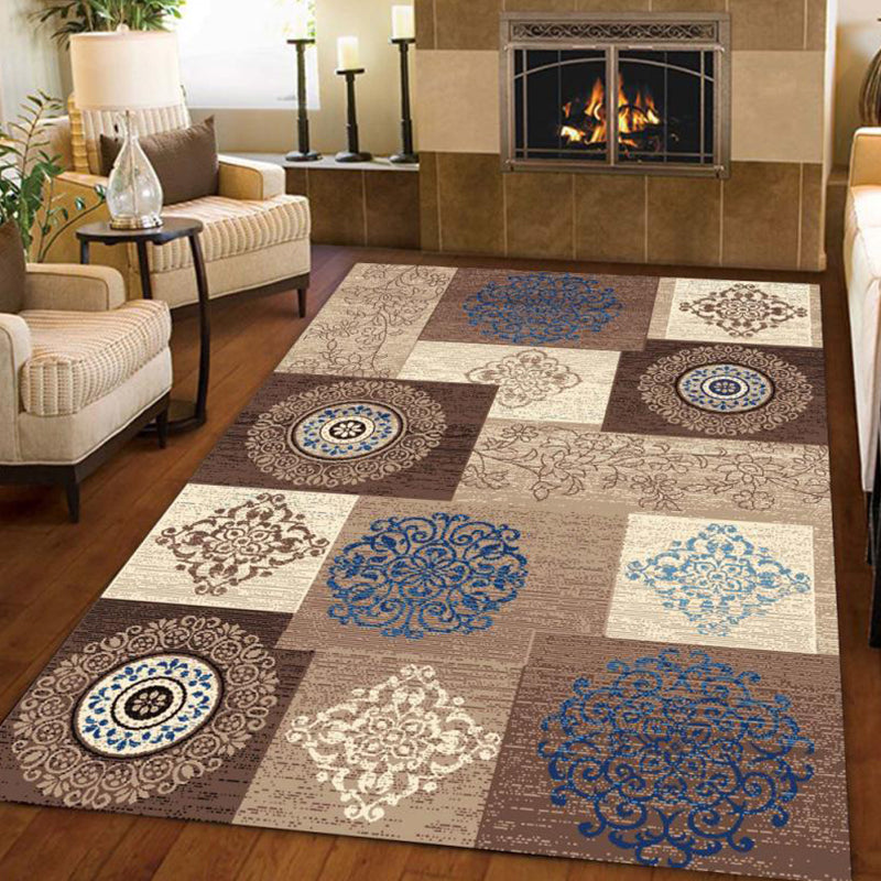 Modern Living Room Area Rug Multi Colored Geometric Rug Synthetics Non-Slip Washable Stain Resistant Indoor Rug Clearhalo 'Area Rug' 'Modern' 'Rugs' Rug' 2186118