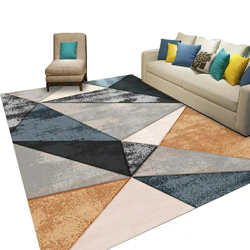 Fashion Multi Color Geometric Rug Synthetics Nordic Area Carpet Pet Friendly Non-Slip Backing Machine Washable Rug for Lounge Clearhalo 'Area Rug' 'Modern' 'Rugs' Rug' 2186173