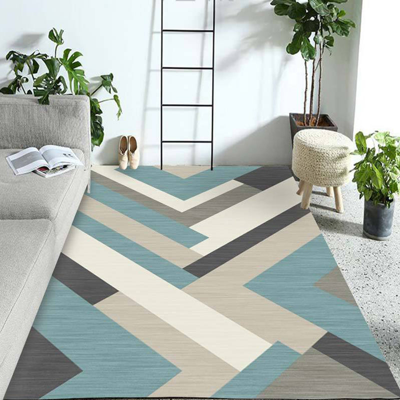 On-Trend Multicolor Minimalist Rug Synthetics Colorblock Geometric Rug Stain Resistant Washable Anti-Slip Rug for Decoration Clearhalo 'Area Rug' 'Modern' 'Rugs' Rug' 2186259