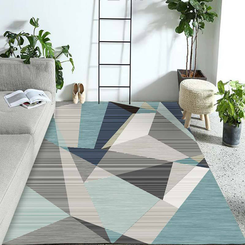 On-Trend Multicolor Minimalist Rug Synthetics Colorblock Geometric Rug Stain Resistant Washable Anti-Slip Rug for Decoration Clearhalo 'Area Rug' 'Modern' 'Rugs' Rug' 2186261