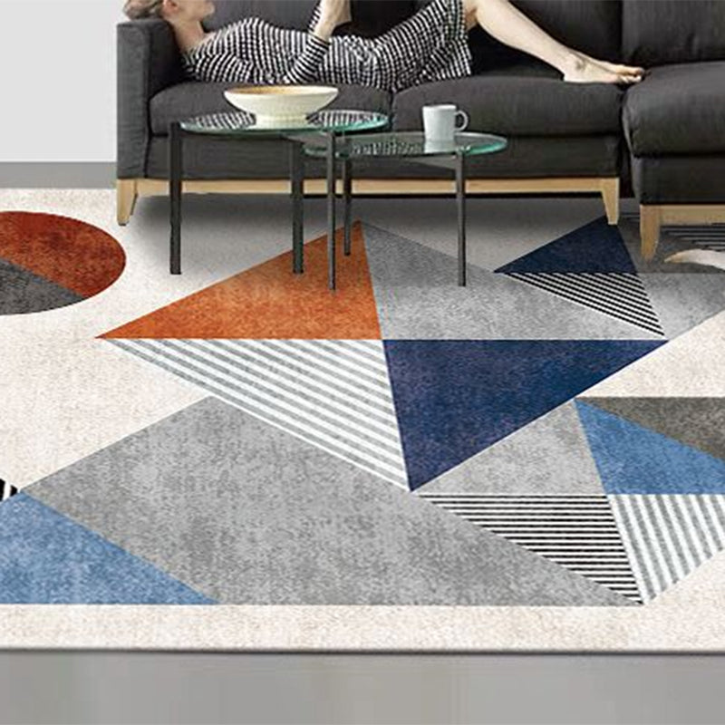 Aesthetics Color-Blocking Rug Multi-Color Scandinavian Rug Synthetics Stain Resistant Anti-Slip Backing Pet Friendly Carpet for Room Grey Clearhalo 'Area Rug' 'Rug' 2186329