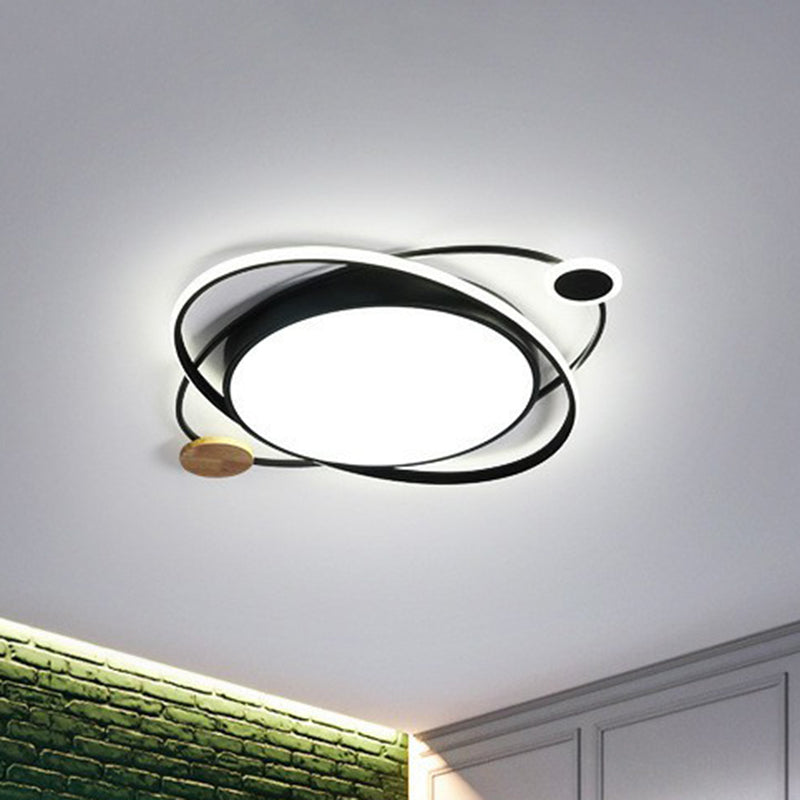 Macaron Orbit Shaped LED Flush Mount Lighting Metallic Kids Bedroom Flush Mount Ceiling Light Clearhalo 'Ceiling Lights' 'Close To Ceiling Lights' 'Close to ceiling' 'Flush mount' Lighting' 2186801