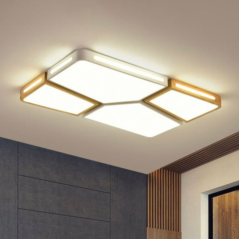 Splicing Rectangle Flush Light Macaron Acrylic Living Room LED Flush Ceiling Light Fixture Clearhalo 'Ceiling Lights' 'Close To Ceiling Lights' 'Close to ceiling' 'Flush mount' Lighting' 2186830