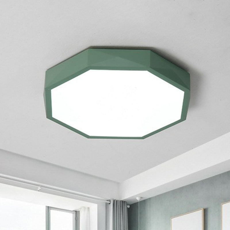 Octagon Shaped Bedroom Flush Mount Lighting Acrylic Simplistic LED Flush Mount Fixture Clearhalo 'Ceiling Lights' 'Close To Ceiling Lights' 'Close to ceiling' 'Flush mount' Lighting' 2186871