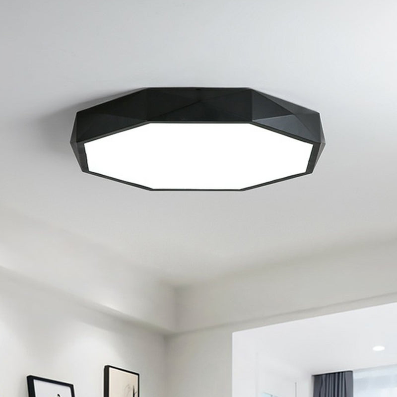 Minimalist Extra-Thin Octagonal LED Flush Mount Metallic Bedroom Flushmount Ceiling Light Black Clearhalo 'Ceiling Lights' 'Close To Ceiling Lights' 'Close to ceiling' 'Flush mount' Lighting' 2186876