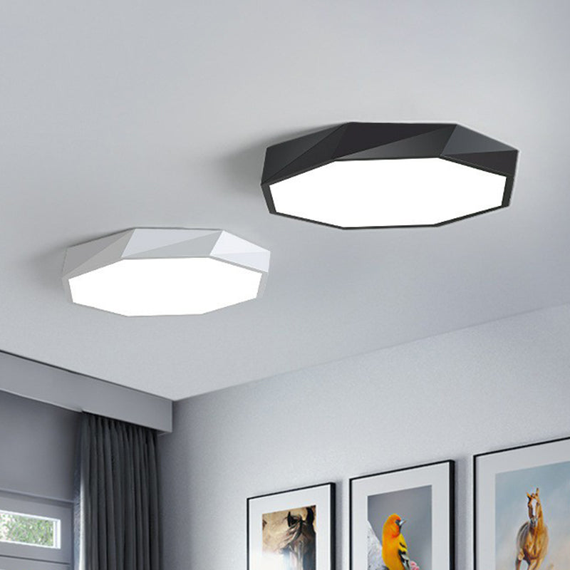 Octagonal Flush Ceiling Light Simplicity Acrylic Bedroom LED Flush Mount Lighting Fixture Clearhalo 'Ceiling Lights' 'Close To Ceiling Lights' 'Close to ceiling' 'Flush mount' Lighting' 2186881