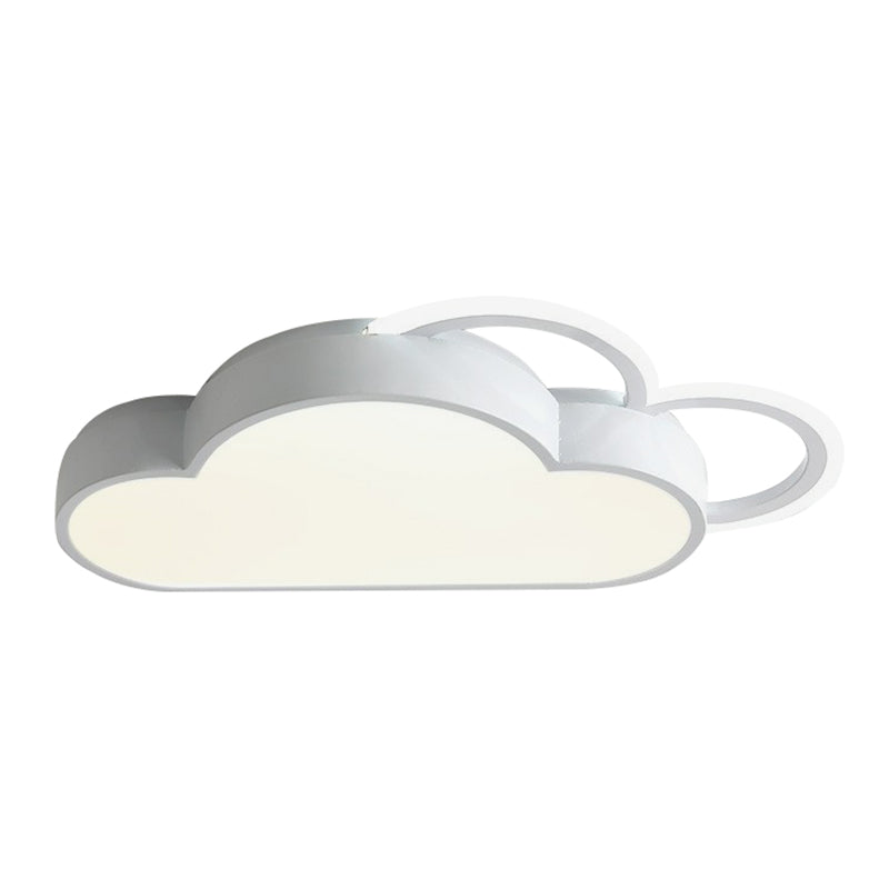 Simplistic Cloud Shaped Flush Mount Lighting Acrylic Bedroom LED Flush Mount Fixture Clearhalo 'Ceiling Lights' 'Close To Ceiling Lights' 'Close to ceiling' 'Flush mount' Lighting' 2186930