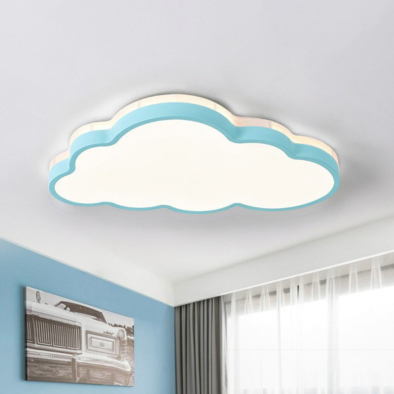 Cloud Shaped Kids Bedroom LED Flush Mount Lighting Acrylic Nordic Style Flush Mount Ceiling Light Blue Clearhalo 'Ceiling Lights' 'Close To Ceiling Lights' 'Close to ceiling' 'Flush mount' Lighting' 2186947