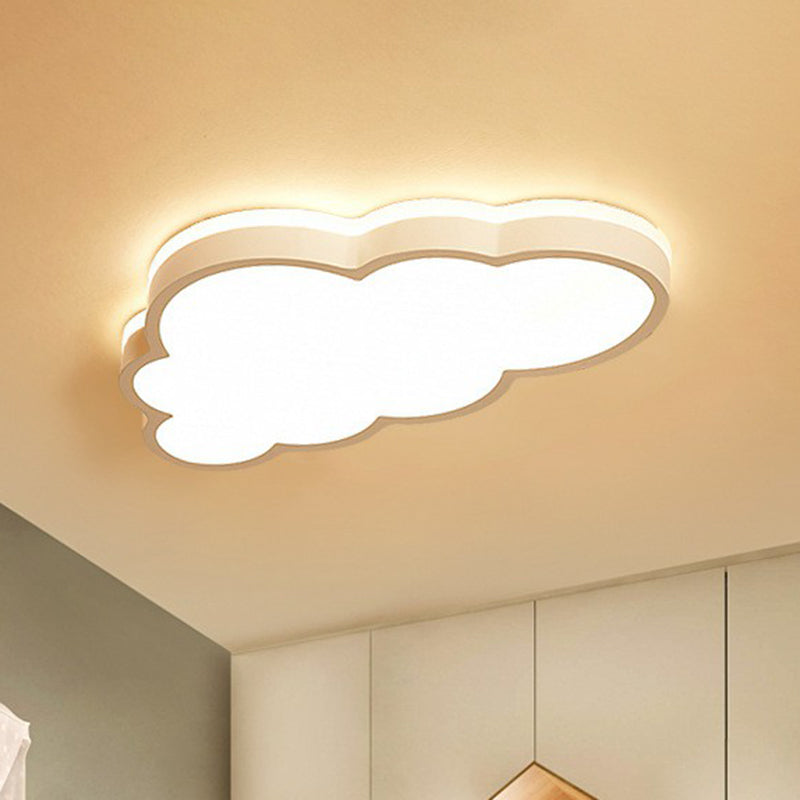 Cloud Shaped Kids Bedroom LED Flush Mount Lighting Acrylic Nordic Style Flush Mount Ceiling Light Clearhalo 'Ceiling Lights' 'Close To Ceiling Lights' 'Close to ceiling' 'Flush mount' Lighting' 2186951