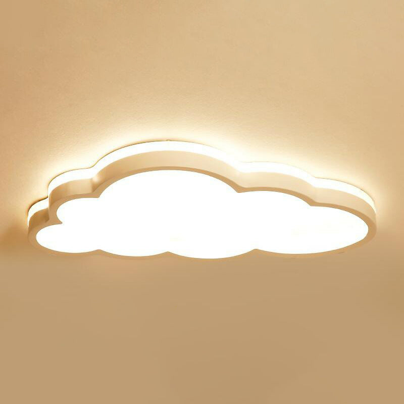 Cloud Shaped Kids Bedroom LED Flush Mount Lighting Acrylic Nordic Style Flush Mount Ceiling Light Clearhalo 'Ceiling Lights' 'Close To Ceiling Lights' 'Close to ceiling' 'Flush mount' Lighting' 2186952