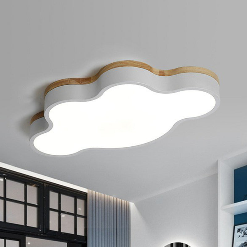 Cloud Flush Mount Lighting Simplistic Acrylic Kids Bedroom LED Flush Mount Fixture White Clearhalo 'Ceiling Lights' 'Close To Ceiling Lights' 'Close to ceiling' 'Flush mount' Lighting' 2186963