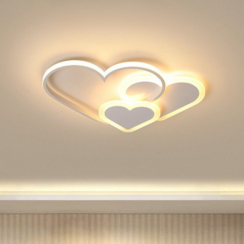 Heart Shaped Kindergarten Flush Light Acrylic Macaron LED Flush Ceiling Light Fixture Clearhalo 'Ceiling Lights' 'Close To Ceiling Lights' 'Close to ceiling' 'Flush mount' Lighting' 2187001