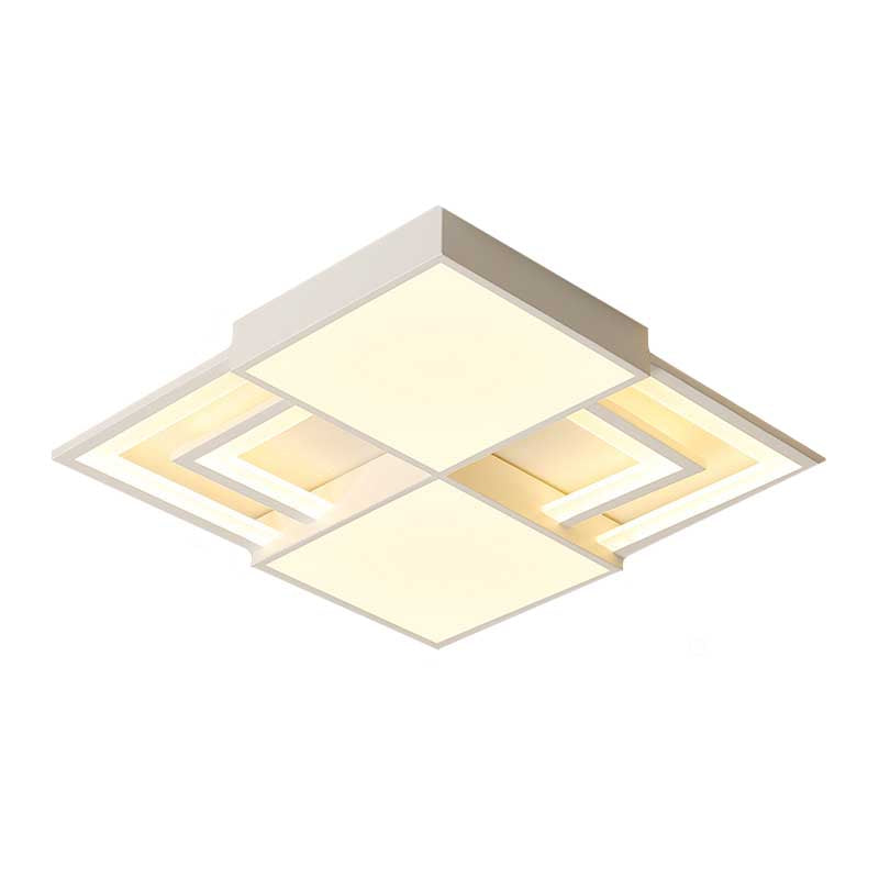 White Square Acrylic Ceiling Flush Mount 16.5