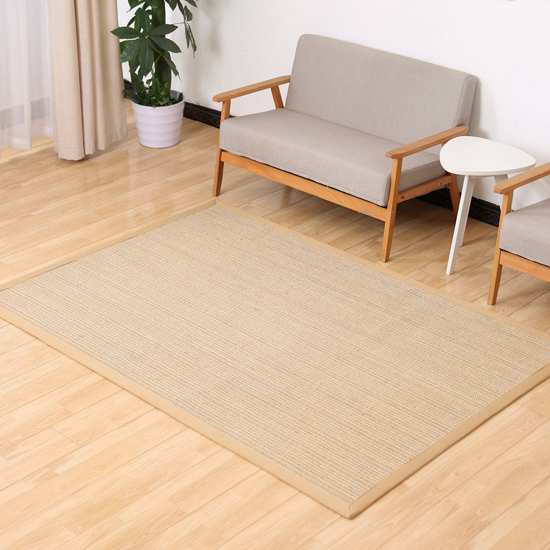Simple Multicolor Solid Color Rug Jute Lodge Rug Machine Washable Indoor Rug with Border for Living Room Clearhalo 'Area Rug' 'Rug' 2198858