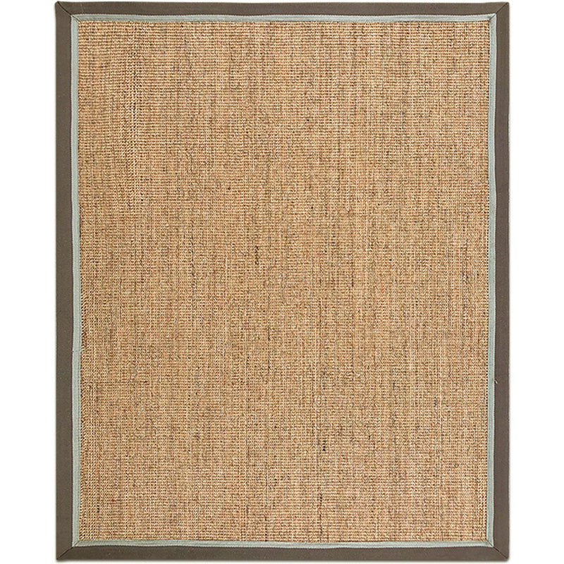 Chinoiserie Bedroom Rug Multi-Colored Plain Indoor Rug Jute Natural Fiber Easy Care Rug with Border Clearhalo 'Area Rug' 'Rug' 2198878