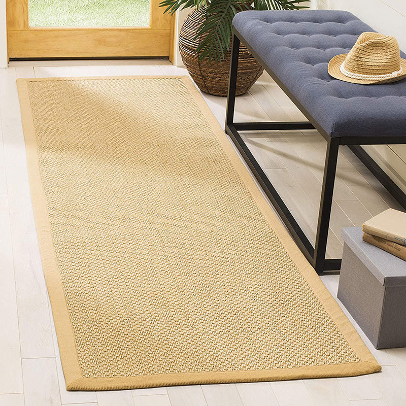 Chinese Solid Rug Multi-Colored Jute Area Carpet Easy Care Rug with Border for Living Room Clearhalo 'Area Rug' 'Rug' 2198885