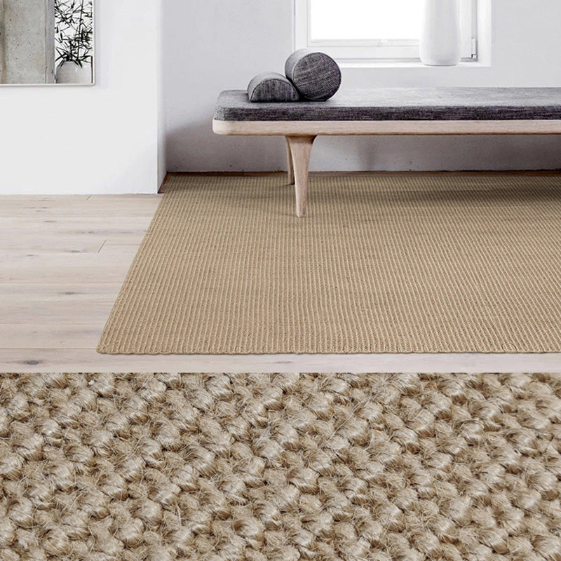 Multi-Colored Solid Rug Jute Japanese Rug Natural Fiber Handmade Easy Care Indoor Rug for Living Room Camel Clearhalo 'Area Rug' 'Rug' 2198939