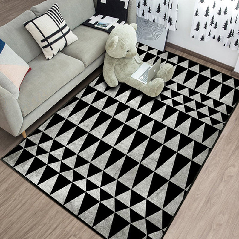 Minimalistic Geometric Rug Multi Colored Synthetics Carpet Stain Resistant Pet Friendly Anti-Slip Backing Rug for Living Room Clearhalo 'Area Rug' 'Modern' 'Rugs' Rug' 2199143