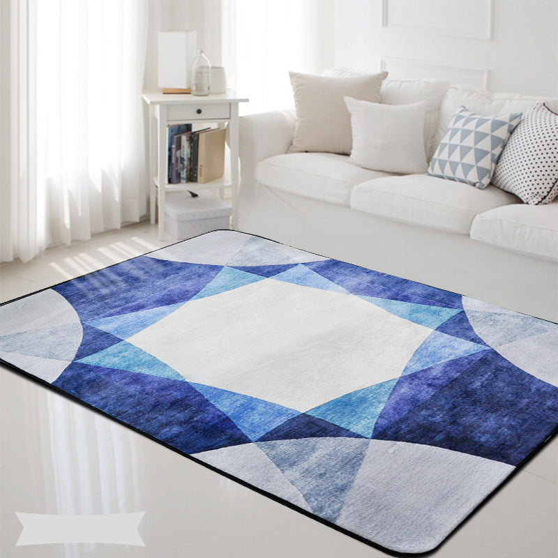 Fancy Multicolor Geometric Rug Synthetics Scandinavian Rug Non-Slip Backing Pet Friendly Stain Resistant Area Rug for Home Decor Blue Clearhalo 'Area Rug' 'Modern' 'Rugs' Rug' 2199432