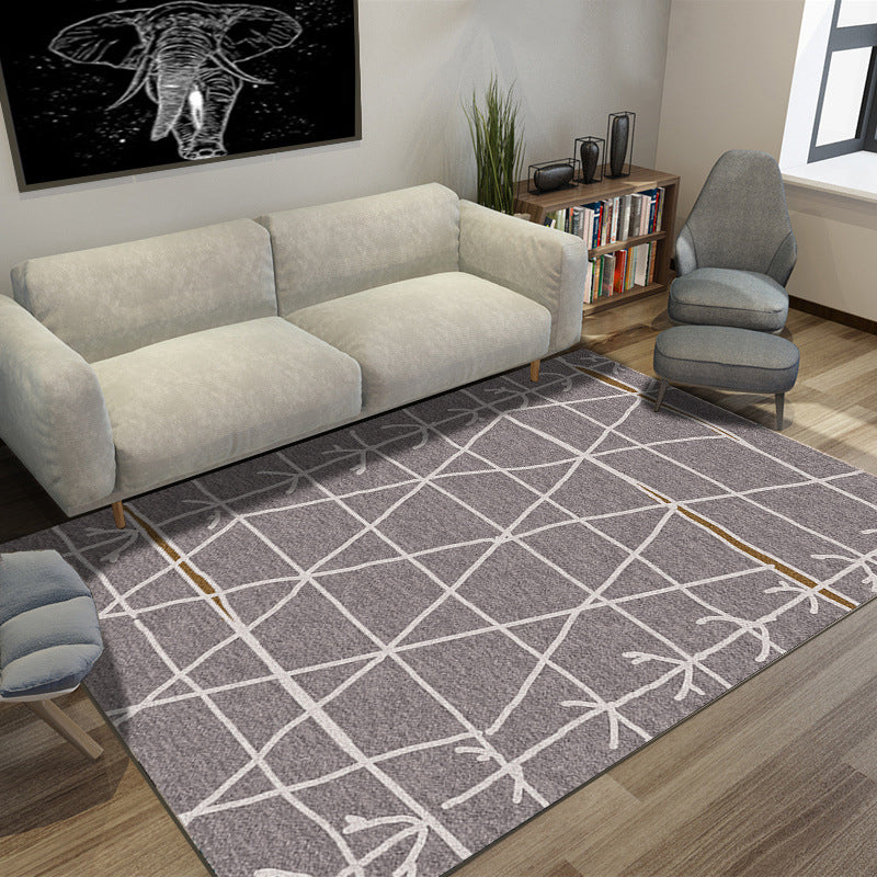 Minimalistic Living Room Rug Multicolor Geometric Line Print Rug Polypropylene Stain Resistant Anti-Slip Pet Friendly Rug Clearhalo 'Area Rug' 'Modern' 'Rugs' Rug' 2199650