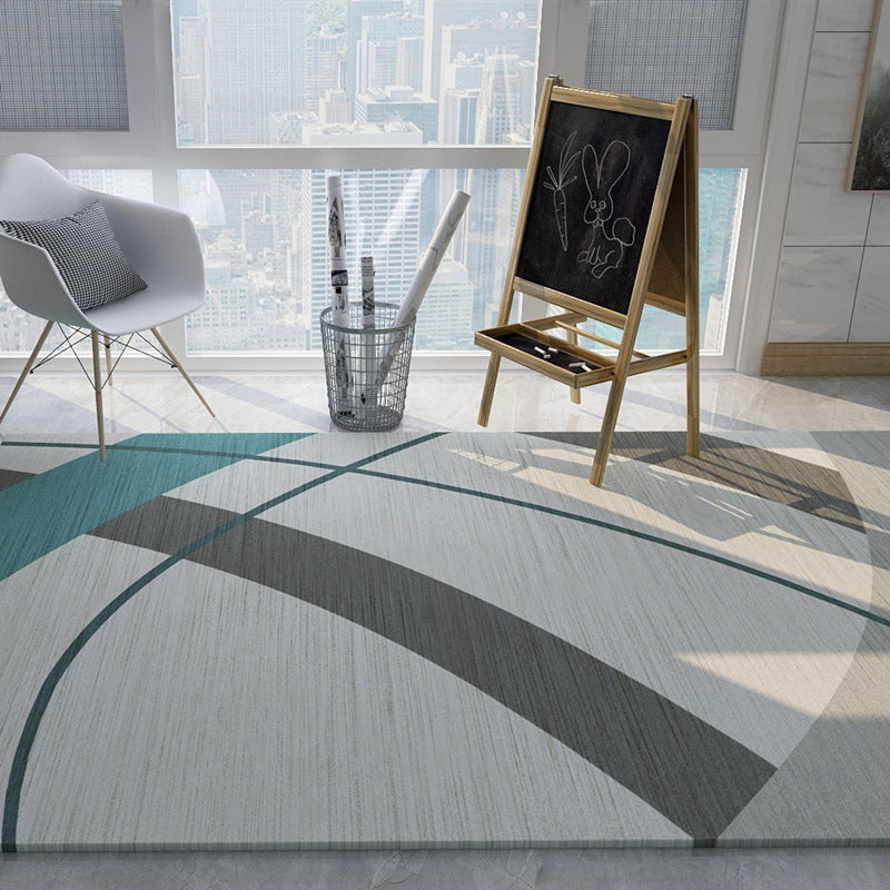 Minimalistic Nordic Style Rug Multicolor Color-Blocking Rug Machine Washable Pet Friendly Non-Slip Backing Carpet for Room Clearhalo 'Area Rug' 'Modern' 'Rugs' Rug' 2199841