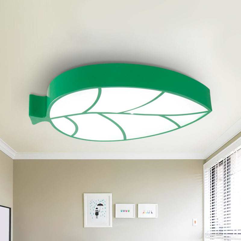 Acrylic Leaf LED Flush Mount Light Simplicity Flush Mount Ceiling Light for Nursery Clearhalo 'Ceiling Lights' 'Close To Ceiling Lights' 'Close to ceiling' 'Flush mount' Lighting' 2204270