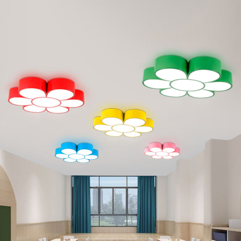 Floral Kindergarten Flush Light Acrylic Minimalist LED Flush Ceiling Light Fixture Clearhalo 'Ceiling Lights' 'Close To Ceiling Lights' 'Close to ceiling' 'Flush mount' Lighting' 2204272