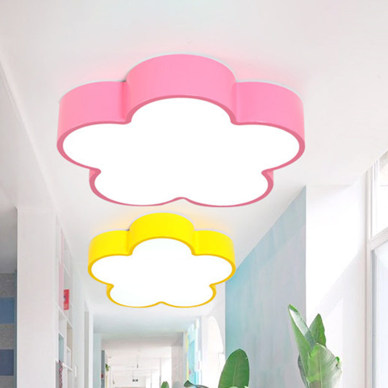 Flower Shaped Flush Mount Lighting Cartoon Metallic Nursery LED Flush Mount Fixture Clearhalo 'Ceiling Lights' 'Close To Ceiling Lights' 'Close to ceiling' 'Flush mount' Lighting' 2204282