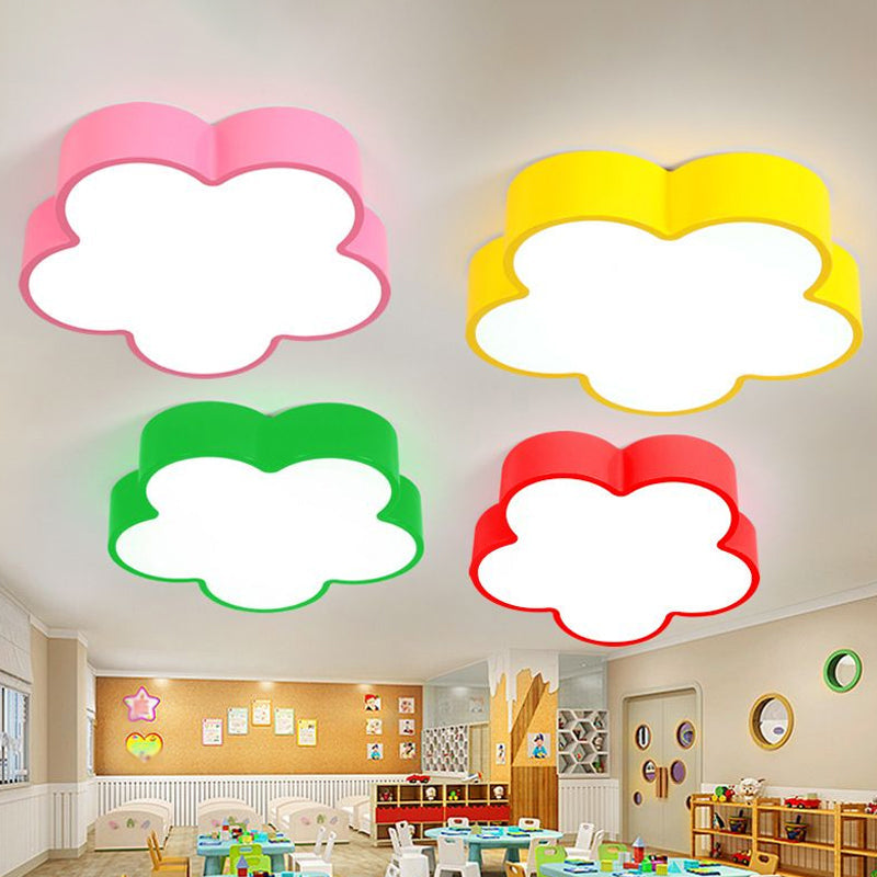 Flower Shaped Flush Mount Lighting Cartoon Metallic Nursery LED Flush Mount Fixture Clearhalo 'Ceiling Lights' 'Close To Ceiling Lights' 'Close to ceiling' 'Flush mount' Lighting' 2204283