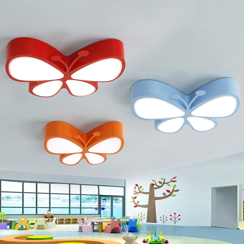 Butterfly Kindergarten LED Flush Mount Light Acrylic Simplicity Ceiling Light Flush Mount Clearhalo 'Ceiling Lights' 'Close To Ceiling Lights' 'Close to ceiling' 'Flush mount' Lighting' 2204299