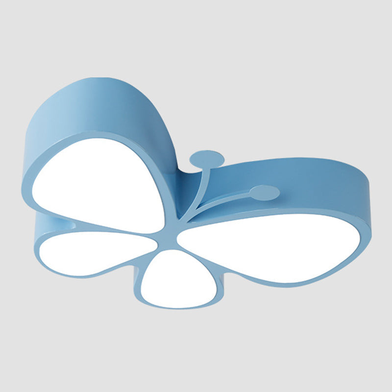 Butterfly Kindergarten LED Flush Mount Light Acrylic Simplicity Ceiling Light Flush Mount Blue Clearhalo 'Ceiling Lights' 'Close To Ceiling Lights' 'Close to ceiling' 'Flush mount' Lighting' 2204304