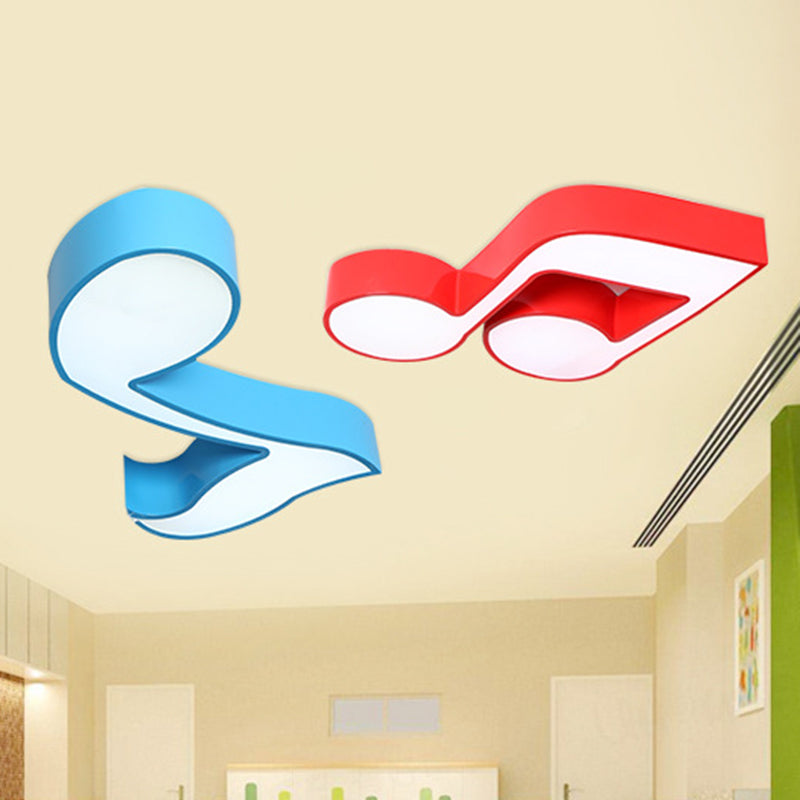 Music Note Kindergarten Flush Ceiling Light Acrylic Cartoon LED Flush Mount Lighting Fixture Clearhalo 'Ceiling Lights' 'Close To Ceiling Lights' 'Close to ceiling' 'Flush mount' Lighting' 2204319