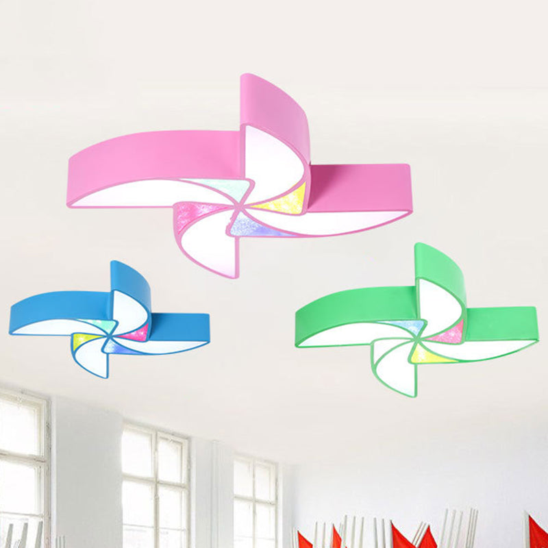 Pinwheel Shaped LED Flush Mount Light Simplicity Acrylic Nursery Ceiling Light Flush Mount Clearhalo 'Ceiling Lights' 'Close To Ceiling Lights' 'Close to ceiling' 'Flush mount' Lighting' 2204327