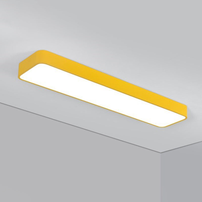 Kids Style Rectangular Flush Mount Lighting Acrylic Nursery LED Flush Mount Fixture Yellow Clearhalo 'Ceiling Lights' 'Close To Ceiling Lights' 'Close to ceiling' 'Flush mount' Lighting' 2204362