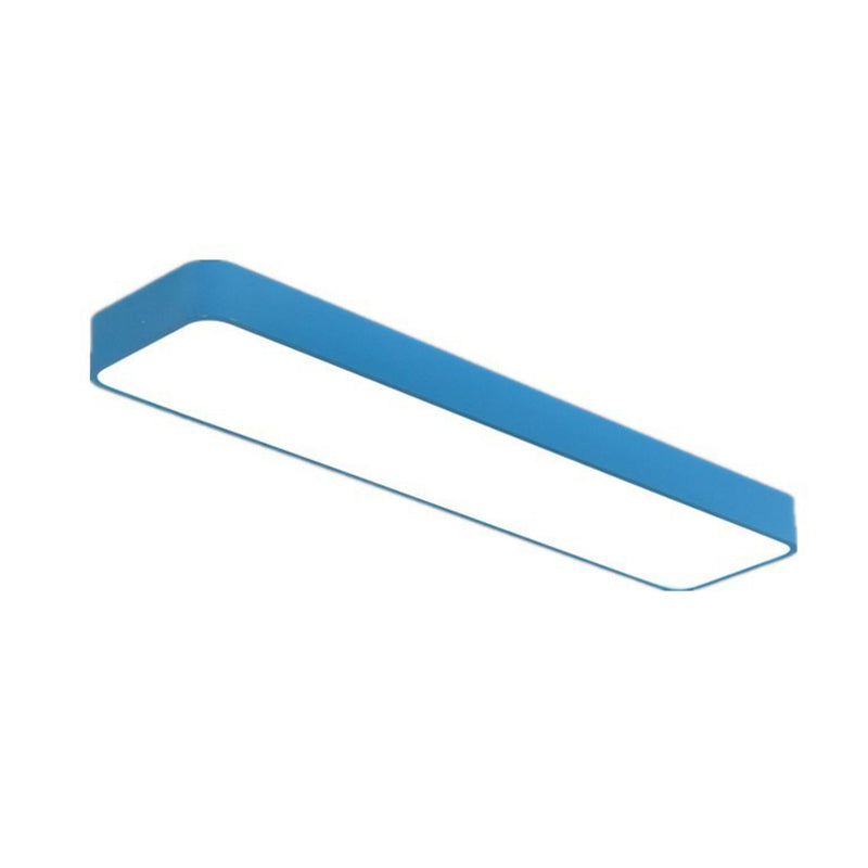 Kids Style Rectangular Flush Mount Lighting Acrylic Nursery LED Flush Mount Fixture Blue Clearhalo 'Ceiling Lights' 'Close To Ceiling Lights' 'Close to ceiling' 'Flush mount' Lighting' 2204368