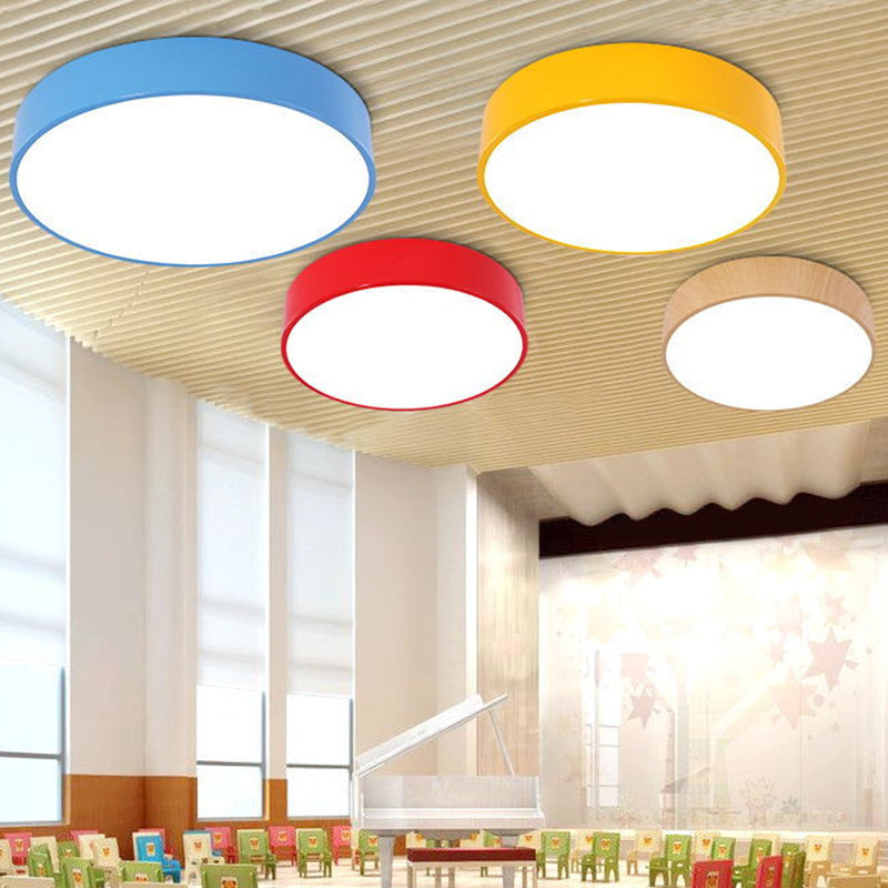 Acrylic Round LED Flush Mount Childrens Flushmount Ceiling Light for Kindergarten Blue Clearhalo 'Ceiling Lights' 'Close To Ceiling Lights' 'Close to ceiling' 'Flush mount' Lighting' 2204369