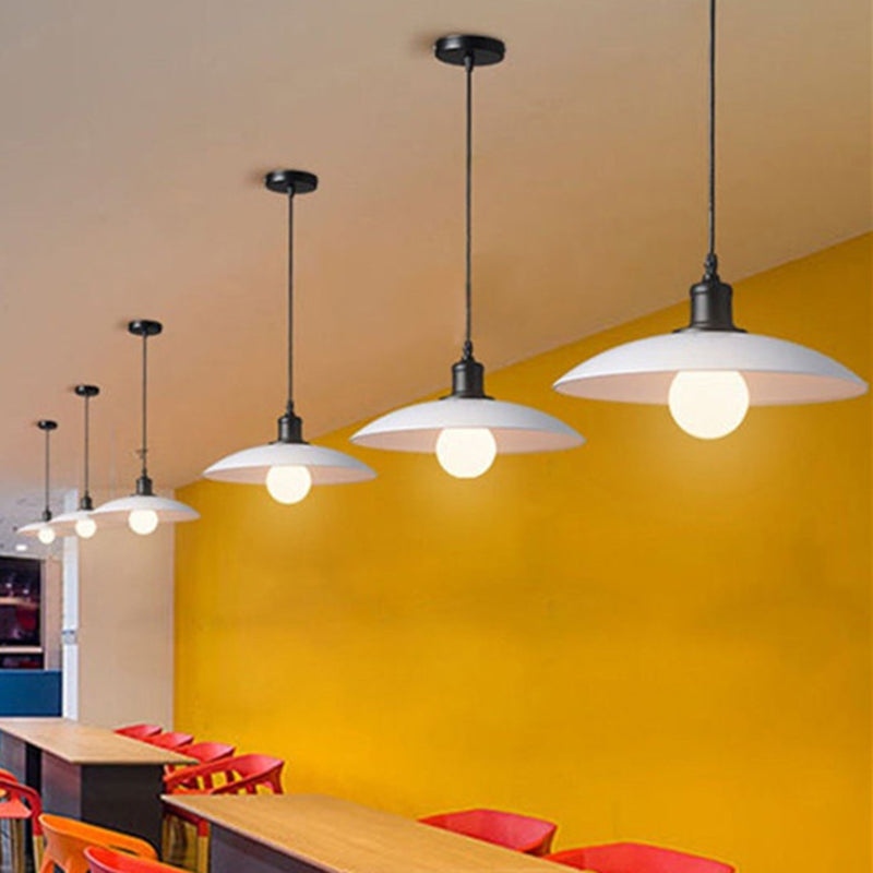 Pot Cover Metallic Hanging Light Simplicity 1��Bulb Restaurant Pendant Light Fixture Clearhalo 'Ceiling Lights' 'Industrial Pendants' 'Industrial' 'Middle Century Pendants' 'Pendant Lights' 'Pendants' 'Tiffany' Lighting' 2204492