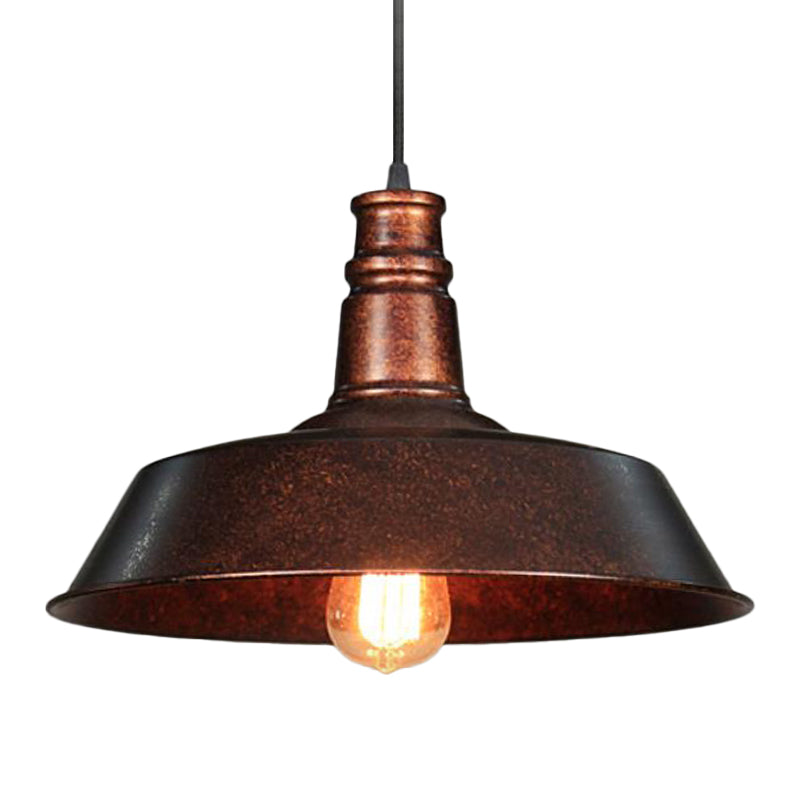 1-Light Metallic Ceiling Light Retro Rust Pot Lid Restaurant Hanging Pendant Light Clearhalo 'Art Deco Pendants' 'Cast Iron' 'Ceiling Lights' 'Ceramic' 'Crystal' 'Industrial Pendants' 'Industrial' 'Metal' 'Middle Century Pendants' 'Pendant Lights' 'Pendants' 'Tiffany' Lighting' 2204530