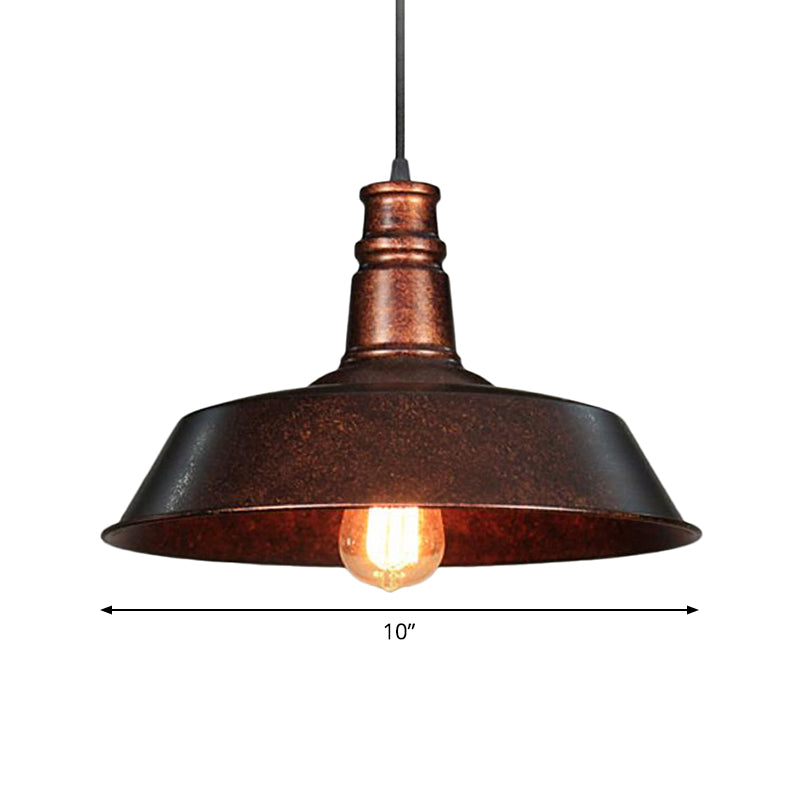 1-Light Metallic Ceiling Light Retro Rust Pot Lid Restaurant Hanging Pendant Light Clearhalo 'Art Deco Pendants' 'Cast Iron' 'Ceiling Lights' 'Ceramic' 'Crystal' 'Industrial Pendants' 'Industrial' 'Metal' 'Middle Century Pendants' 'Pendant Lights' 'Pendants' 'Tiffany' Lighting' 2204531