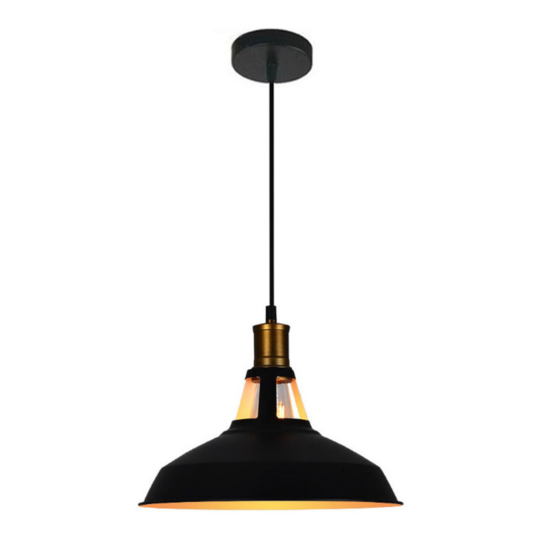 Retro Style Pot Cover Suspension Lighting 1��Head Iron Pendant Ceiling Light for Bar Clearhalo 'Ceiling Lights' 'Industrial Pendants' 'Industrial' 'Middle Century Pendants' 'Pendant Lights' 'Pendants' 'Tiffany' Lighting' 2204550_b9010012-9808-420e-96f4-4e9d91db8cf5