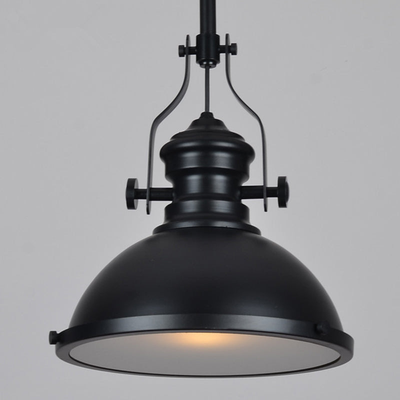 Pot Cover Iron Pendant Lighting Loft Style 1-Light Restaurant Hanging Light Fixture Black Clearhalo 'Art Deco Pendants' 'Black' 'Cast Iron' 'Ceiling Lights' 'Ceramic' 'Crystal' 'Industrial Pendants' 'Industrial' 'Metal' 'Middle Century Pendants' 'Pendant Lights' 'Pendants' 'Rustic Pendants' 'Tiffany' Lighting' 2204578