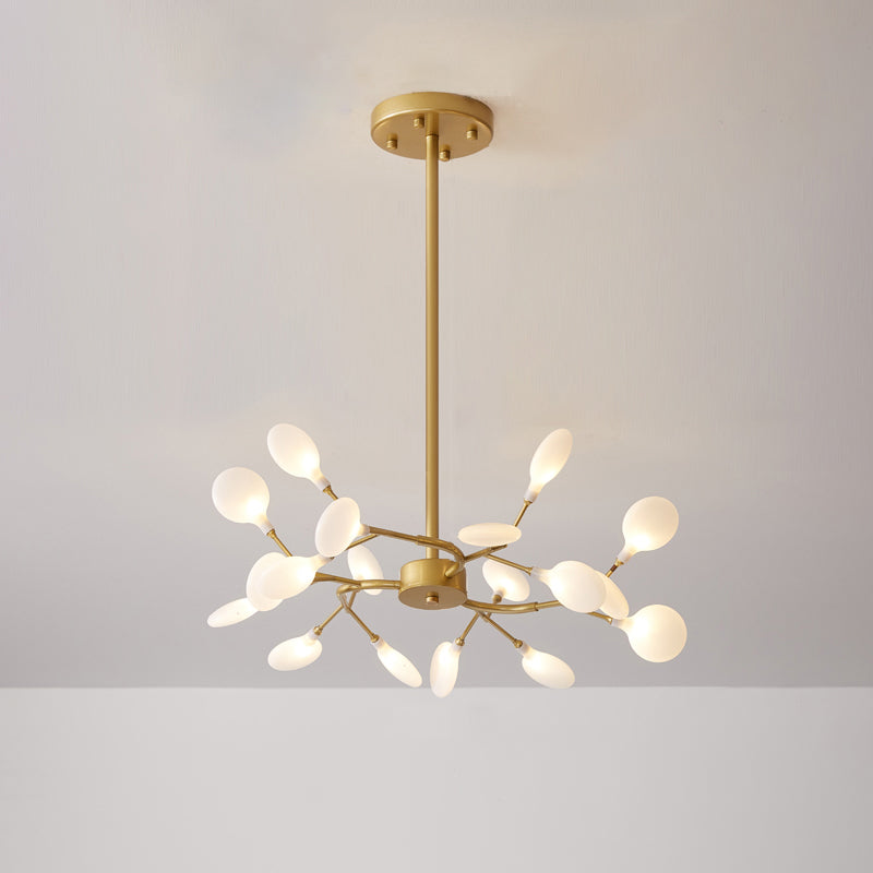 Branch Shaped Living Room Chandelier Lighting Metallic Minimalist LED Pendant Light 18 Gold Clearhalo 'Ceiling Lights' 'Chandeliers' 'Modern Chandeliers' 'Modern' Lighting' 2205142